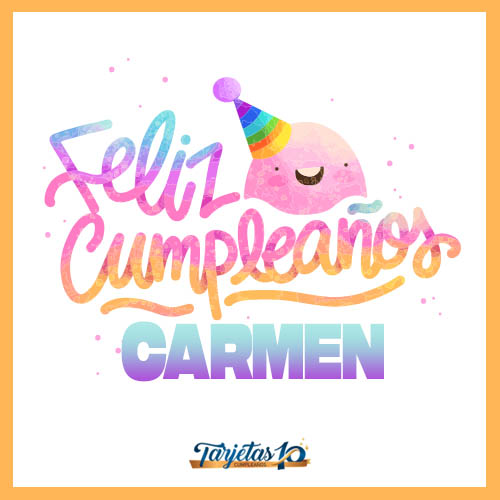 feliz cumpleaños Carmen gif