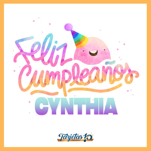 feliz cumpleaños Cynthia personalizado