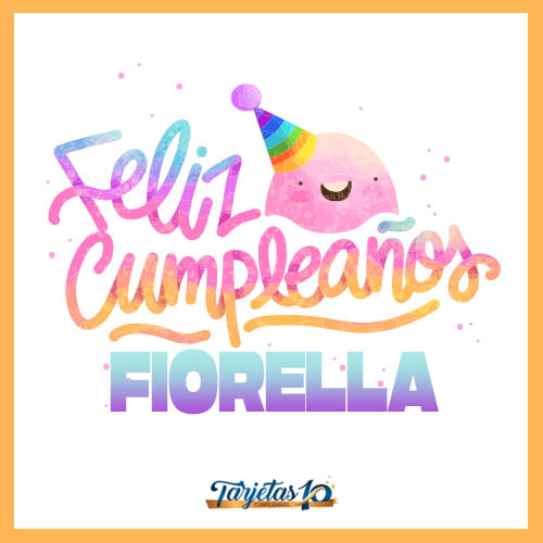 feliz cumpleaños Fiorella personalizado