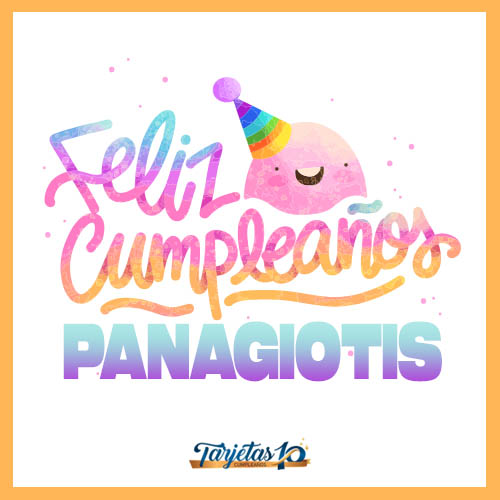 feliz cumpleaños Panagiotis personalizado