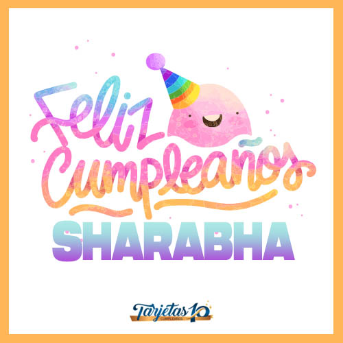 feliz cumpleaños Sharabha personalizado